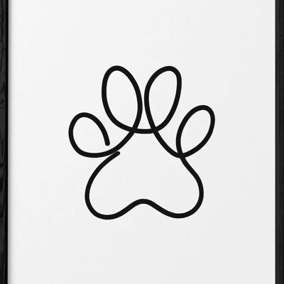 Line Art Paws Poster