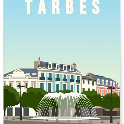 Cartel ilustrativo de la ciudad de Tarbes