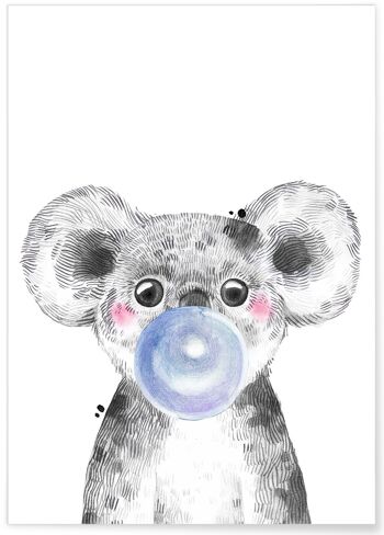 Affiche Bulle de Koala Bleue 1