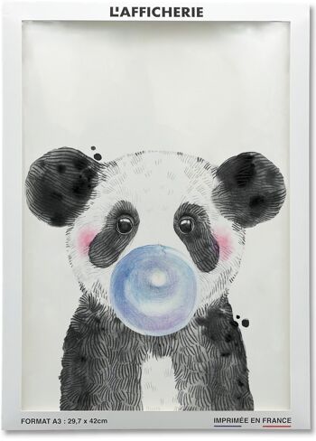 Affiche Bulle de Panda Bleue 2