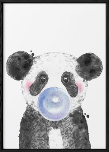 Affiche Bulle de Panda Bleue 3