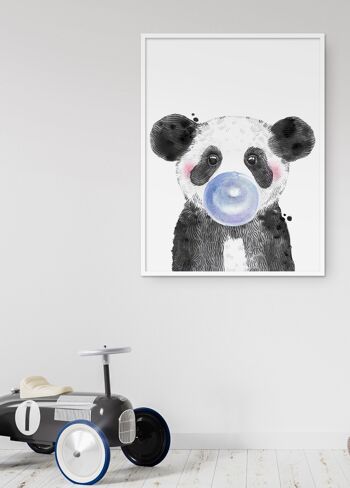 Affiche Bulle de Panda Bleue 5