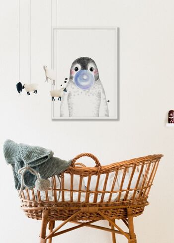 Affiche Bulle de Pingouin Bleue 4