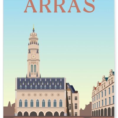 Illustration poster of the city of Arras