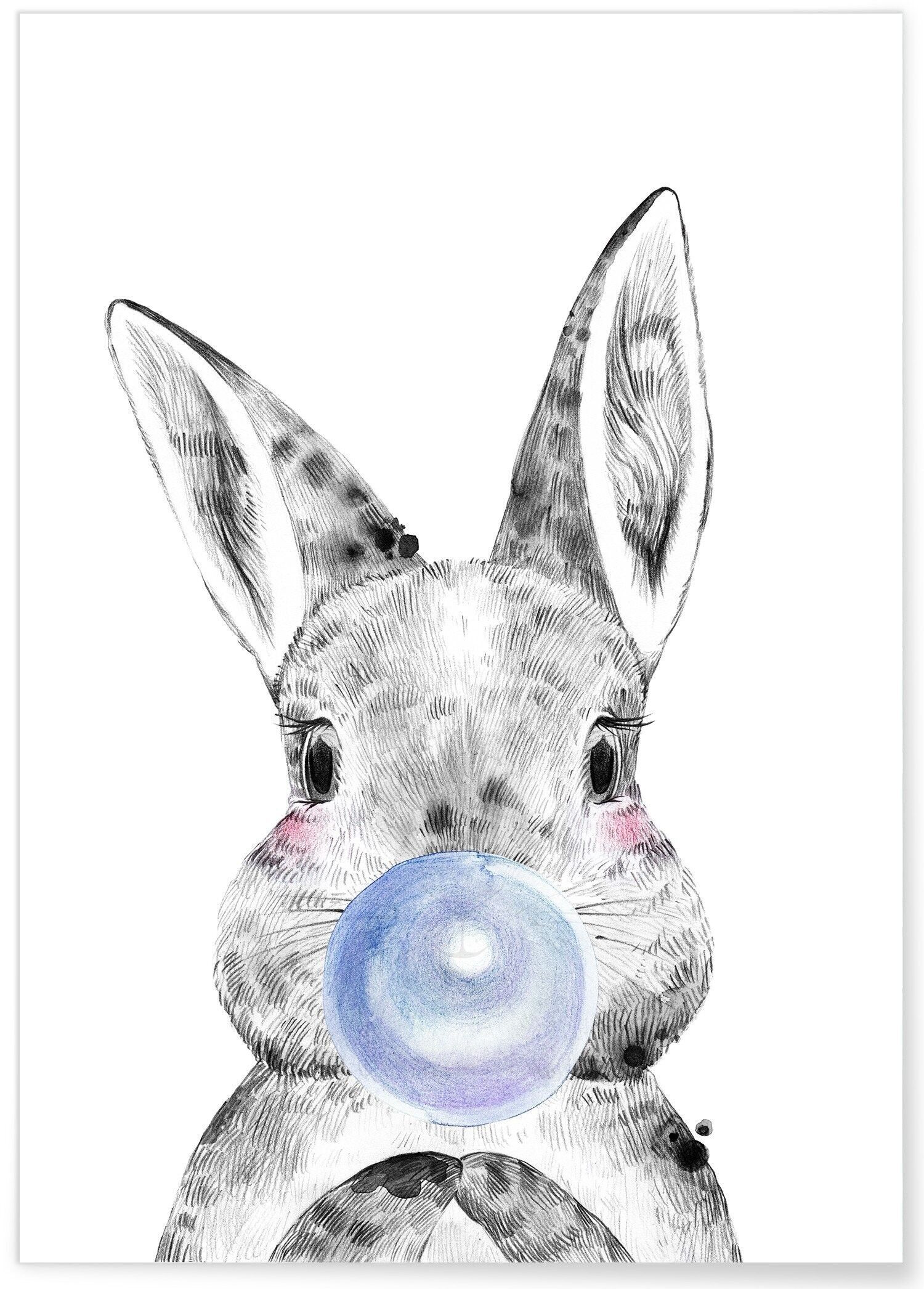 Manifesto della bolla del coniglio blu