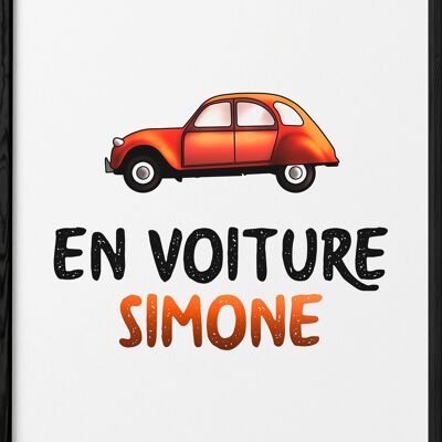 Plakat "Im Auto Simone"