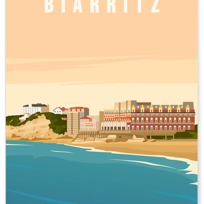 Illustrationsplakat der Stadt Biarritz - 2