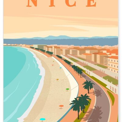 Illustrationsplakat der Stadt Nizza