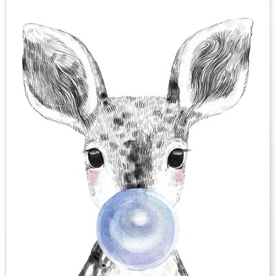 Blue doe bubble