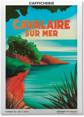 Affiche illustration de la ville de Cavalaire-sur-Mer 2