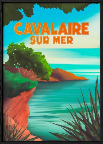 Affiche illustration de la ville de Cavalaire-sur-Mer 3