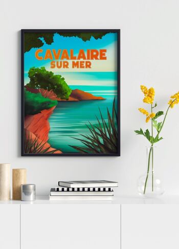 Affiche illustration de la ville de Cavalaire-sur-Mer 4
