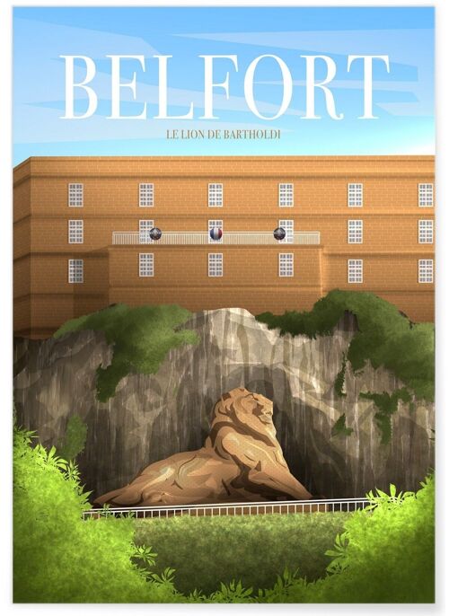 Affiche illustration de la ville de Belfort