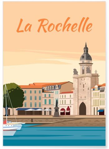 Affiche illustration de la ville de La Rochelle - 2 5