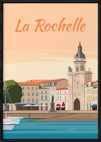 Affiche illustration de la ville de La Rochelle - 2 3