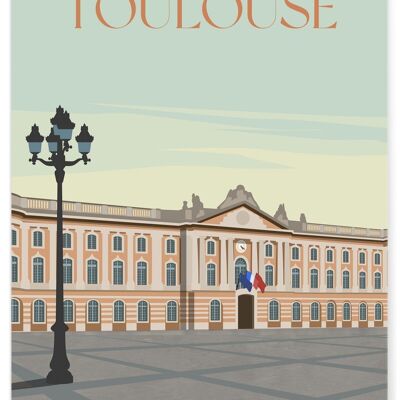 Illustration poster of the city of Toulouse - 2