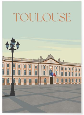 Affiche illustration de la ville de Toulouse - 2 1