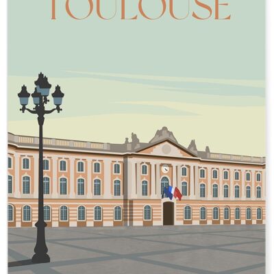 Affiche illustration de la ville de Toulouse - 2