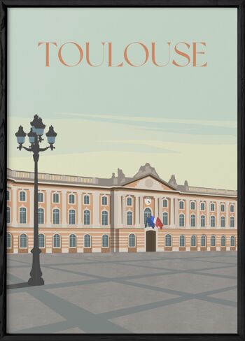 Affiche illustration de la ville de Toulouse - 2 3