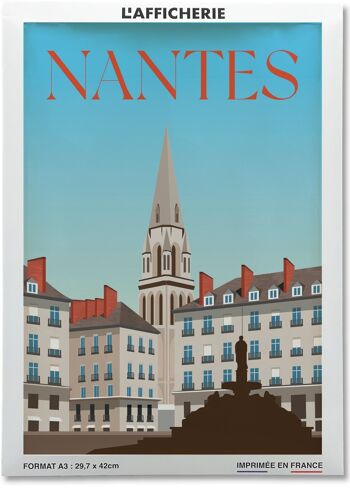 Affiche illustration de la ville de Nantes - 2 2