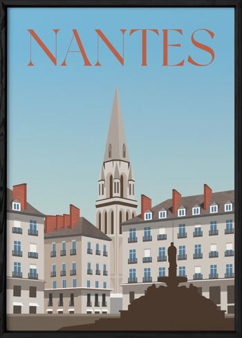 Affiche illustration de la ville de Nantes - 2 3