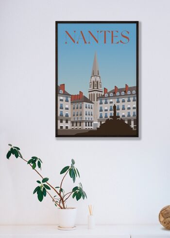 Affiche illustration de la ville de Nantes - 2 4