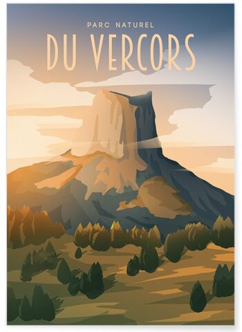 Affiche illustration du Parc du Vercors 1