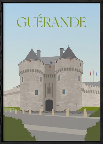Affiche illustration du château médiéval de Guérande 3