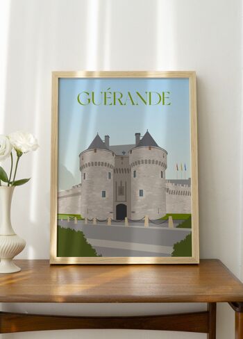 Affiche illustration du château médiéval de Guérande 4