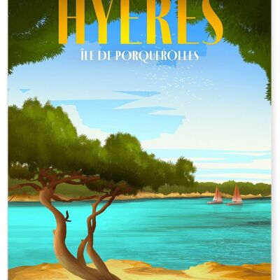 Illustrationsplakat der Stadt Hyères