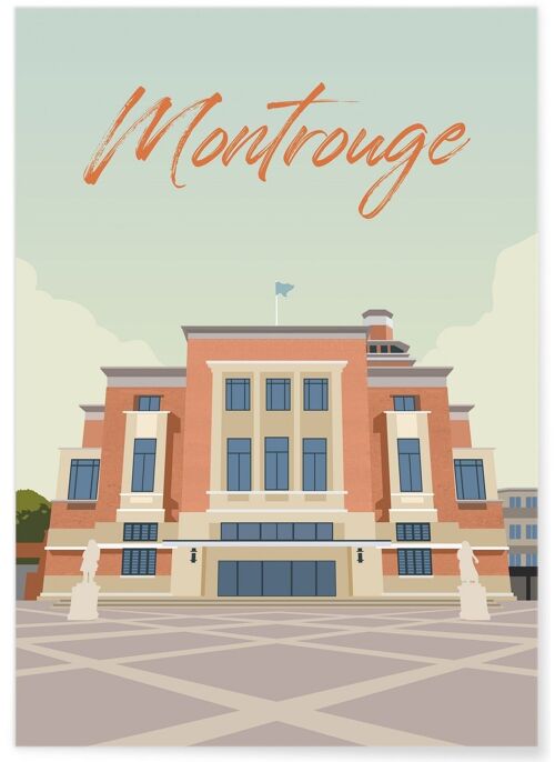 Affiche illustration de la ville de Montrouge