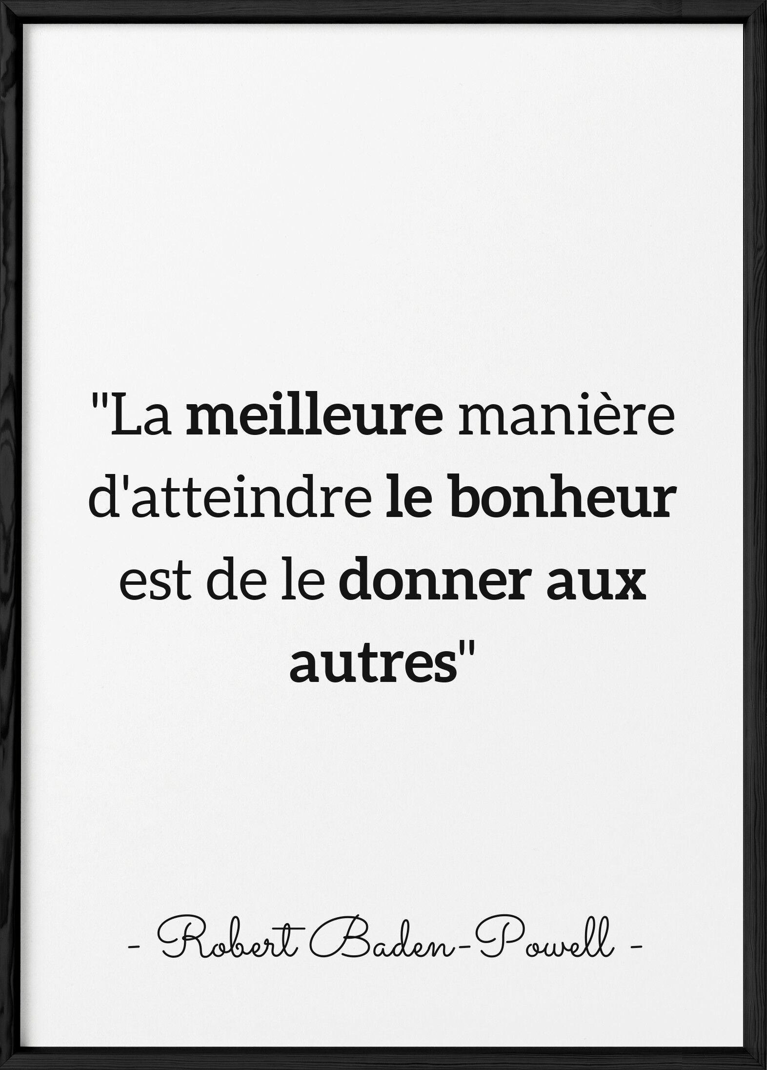 Cartel de la cita de Robert Baden-Powell "La mejor manera..."