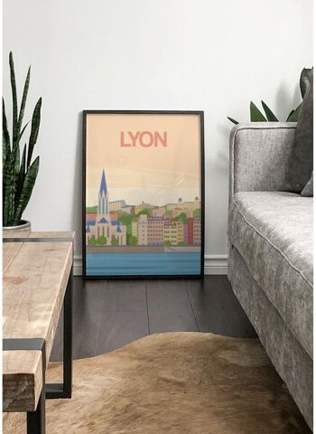 Affiche illustration de la ville de Lyon - 2 4