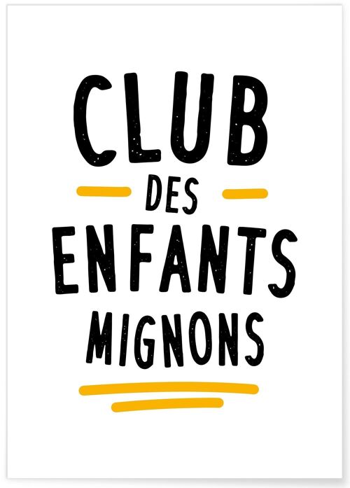 Affiche "Club des Enfants Mignons"