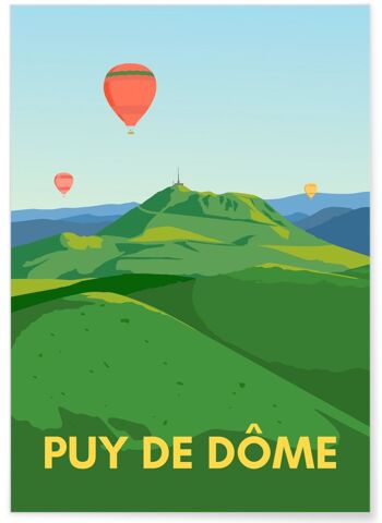 Affiche illustration de la ville du Puy-de-Dôme 1
