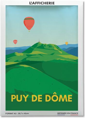 Affiche illustration de la ville du Puy-de-Dôme 2
