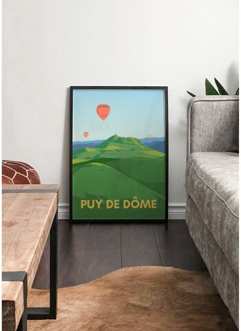 Affiche illustration de la ville du Puy-de-Dôme 4