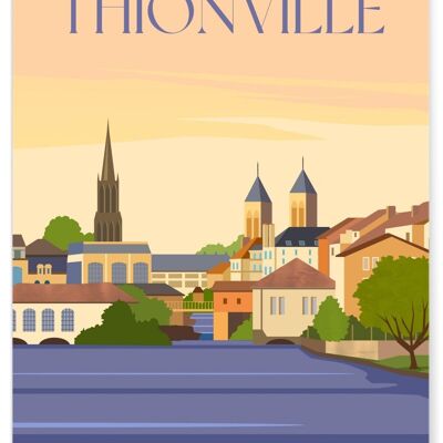 Illustrationsplakat der Stadt Thionville