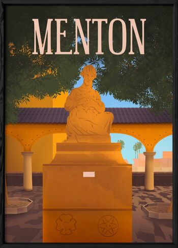 Affiche illustration de la ville de Menton 3