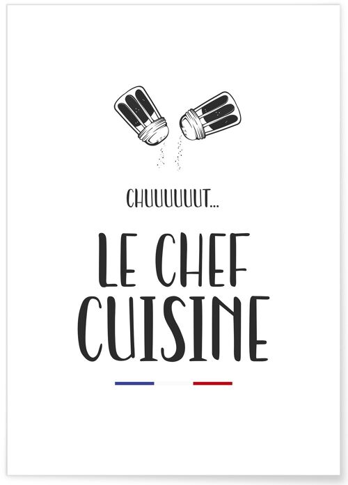 Affiche "Le chef cuisine"