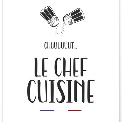 Affiche "Le chef cuisine"