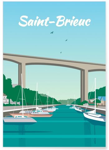 Affiche illustration de la ville de Saint-Brieuc 1