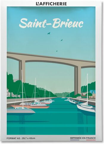 Affiche illustration de la ville de Saint-Brieuc 2