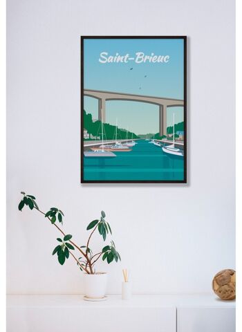 Affiche illustration de la ville de Saint-Brieuc 4
