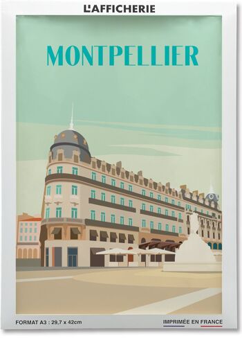 Affiche illustration de la ville de Montpellier - 2 2