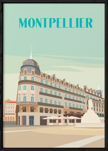 Affiche illustration de la ville de Montpellier - 2 3