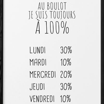 Affiche "100% au boulot"