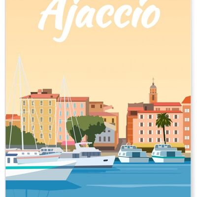Illustrationsplakat der Stadt Ajaccio - 2