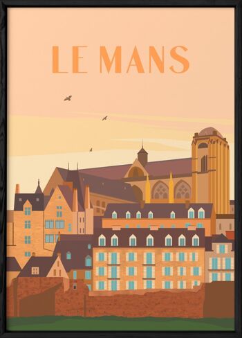 Affiche illustration de la ville de Le Mans - 2 3