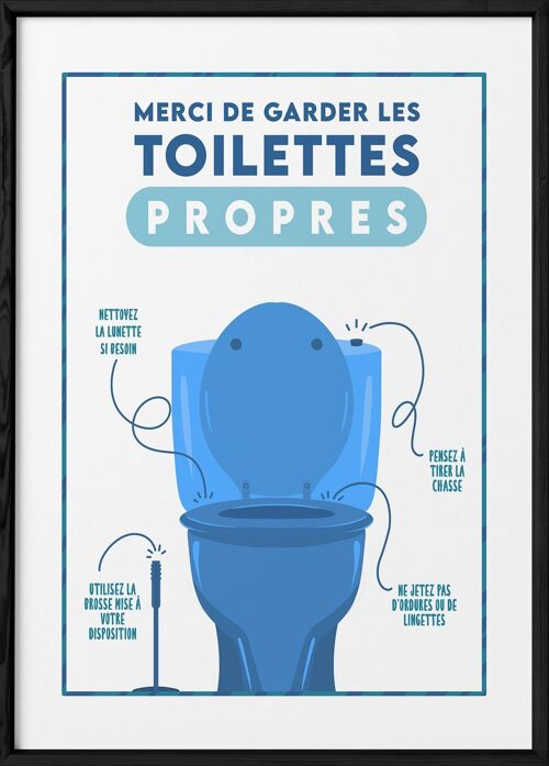 Affiche "Toilettes Propres"